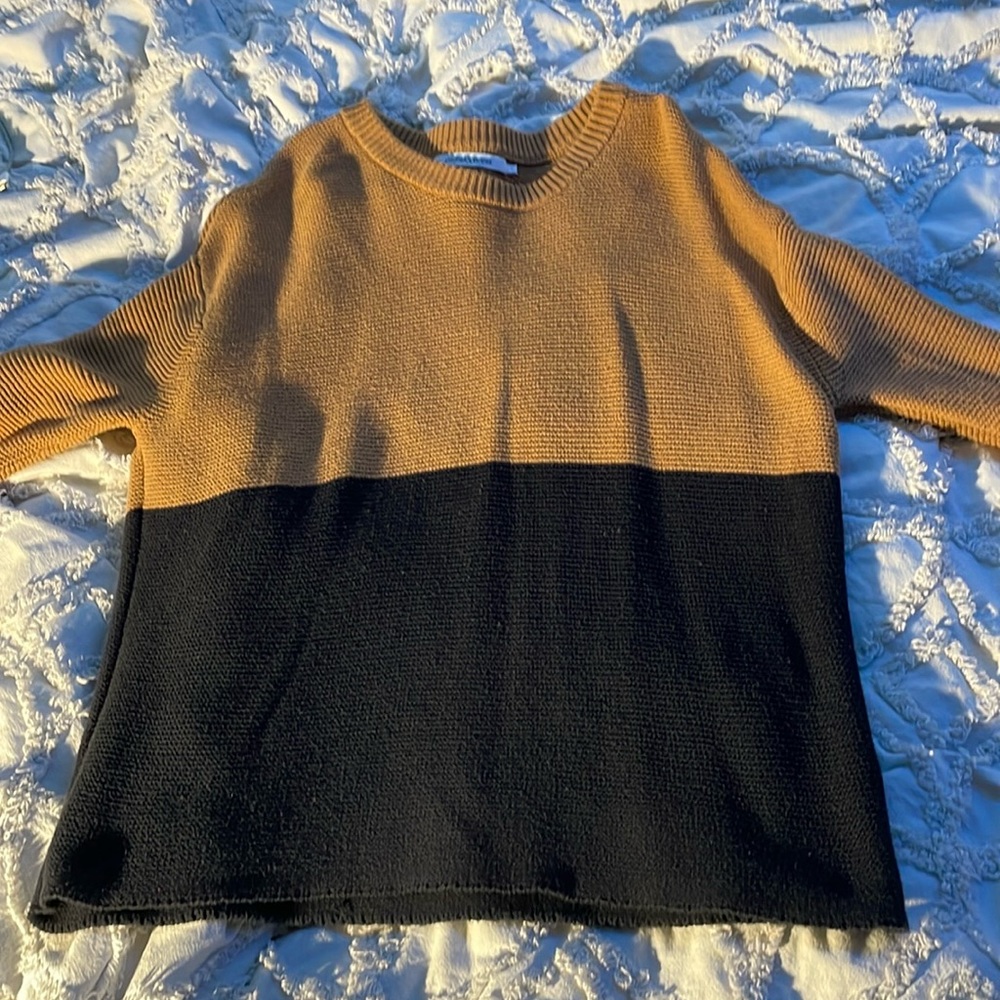 Brown and Black long sleeved sweater